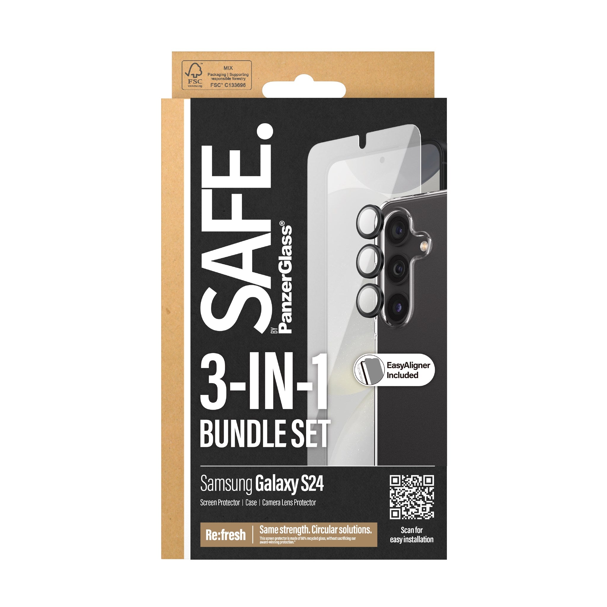 SAFE. by PanzerGlass® 3-i-1 Pakke Samsung Galaxy S24